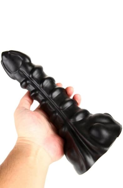 X-Men Ribbed Anal Dildo Black 22,5 cm Monster dildo
