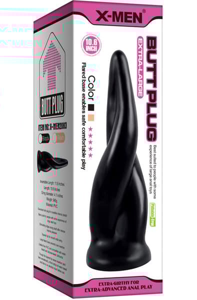 X-Men Extra Large Butt Plug Black 30 cm Butt plug