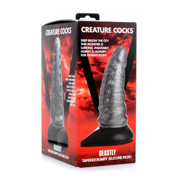 Beastly - Tapered Bumpy Silicone Dildo 21 cm
