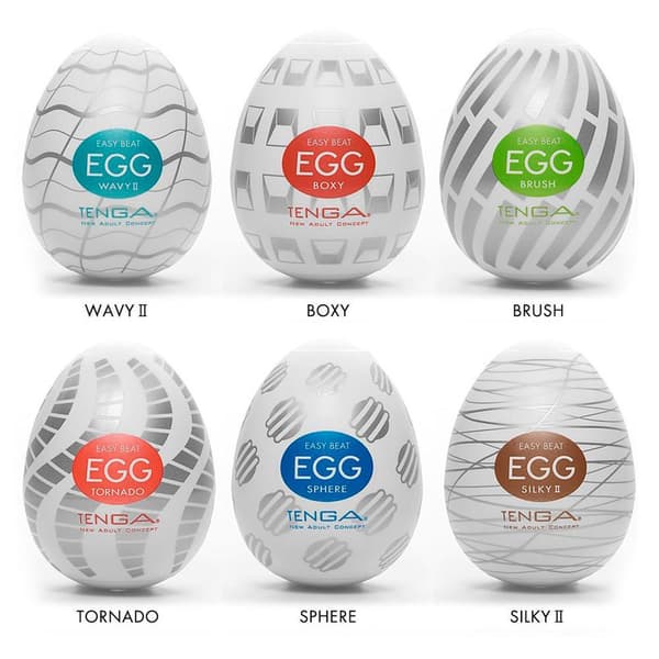 Tenga Engangs Masturbator Egg Variety Pack New Standard Pack Of 6