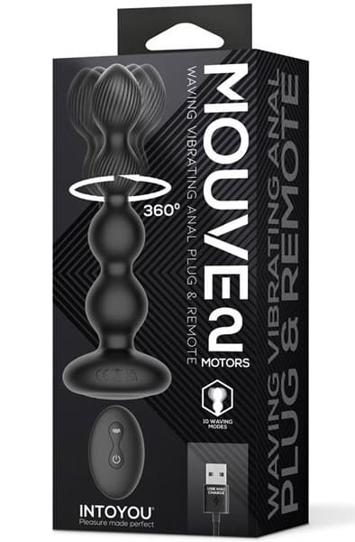 Mouve Butt Plug With Waving & Vibration With Remote Analplugg med vibrator