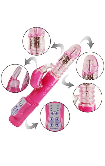 Pink Thrusting Rabbit Vibrator Rabbit vibrator