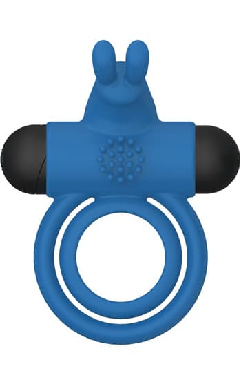 Double Rings Rabbit Clit Rechargeable Cock Ring Rabbit penisring