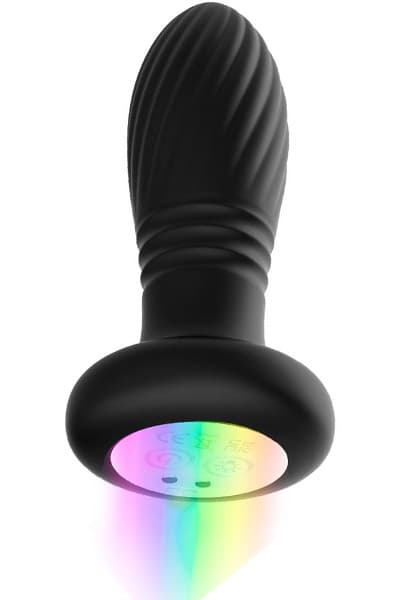 Tainy Thrusting Led Lighted Anal Plug With Remote Analplug med vibrator