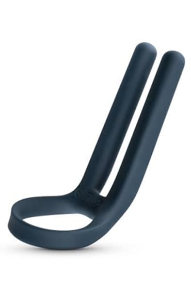 Boners Cockring & Ball Stimulator Blue Penisring med vibrator