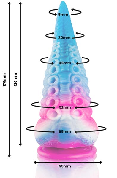 Phorcys Blue Tentacle Dildo 17 cm Dragon dildo