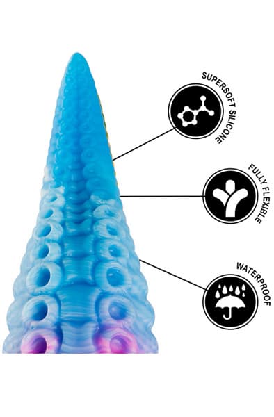 Phorcys Blue Tentacle Dildo 17 cm Dragon dildo