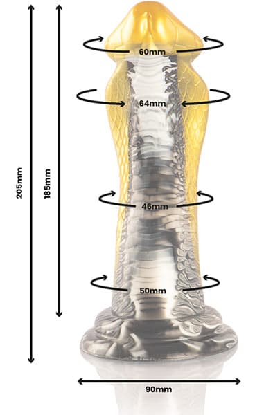 Drakon Dildo Yellow Cobra 20,5 cm Dragon dildo