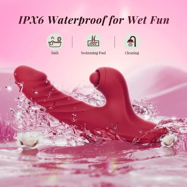 Kraftfull Rabbitvibrator / Dildo för Maximal Njutning Rosa