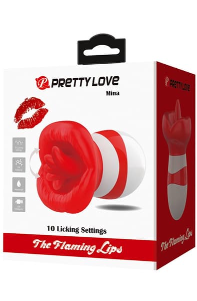 Mina Tongue Stimulator Light Red Klitoris stimulator