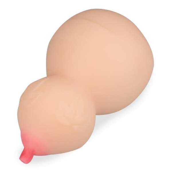 Masturbator - TPE - Genomträngligt bröst - Kompakt - Strukturerad - Mjuk