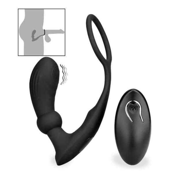 Pulserande prostatastimulator med Gio cockring - LOVE AND VIBES Collection