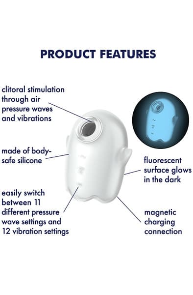 Satisfyer Glowing Ghost Clitoral Stimulator Lufttrycksvibrator