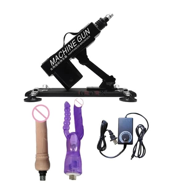 Automatisk Masturbationspump Pistol, Handsfree Drift, Kraftfull Vibrator, Set A Rosa