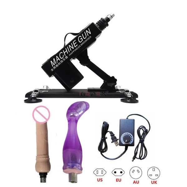 Automatisk Masturbationspump Pistol, Handsfree Drift, Kraftfull Vibrator, Set A Rosa