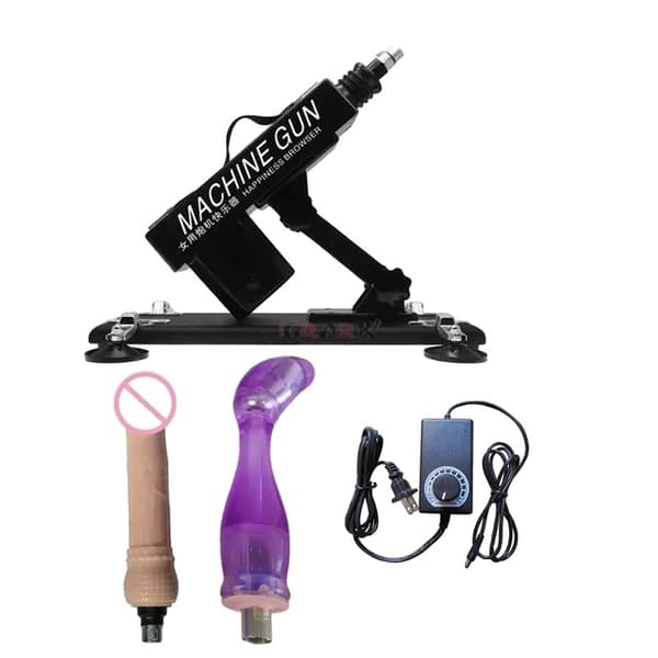 Automatisk Masturbationspump Pistol, Handsfree Drift, Kraftfull Vibrator, Set A Rosa