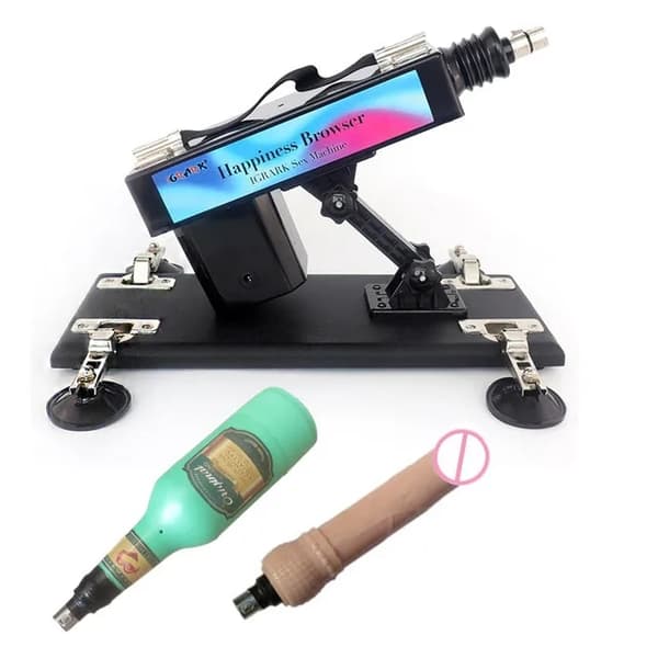 Automatisk Masturbationspump Pistol, Handsfree Drift, Kraftfull Vibrator, Set A Rosa