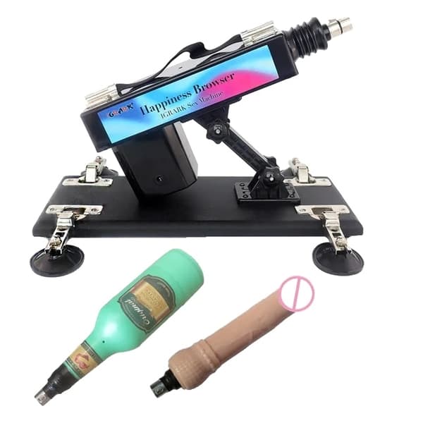 Automatisk Masturbationspump Pistol, Handsfree Drift, Kraftfull Vibrator, Set A Rosa