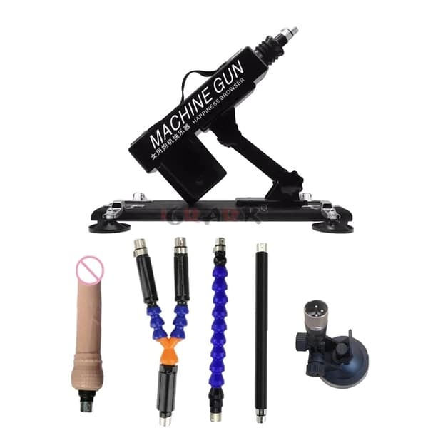 Automatisk Masturbationspump Pistol, Handsfree Drift, Kraftfull Vibrator, Set A Rosa