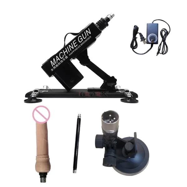 Automatisk Masturbationspump Pistol, Handsfree Drift, Kraftfull Vibrator, Set A Rosa