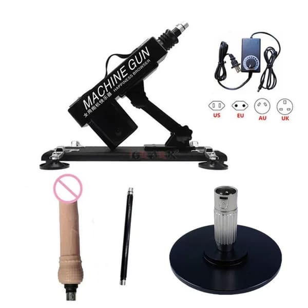 Automatisk Masturbationspump Pistol, Handsfree Drift, Kraftfull Vibrator, Set A Rosa