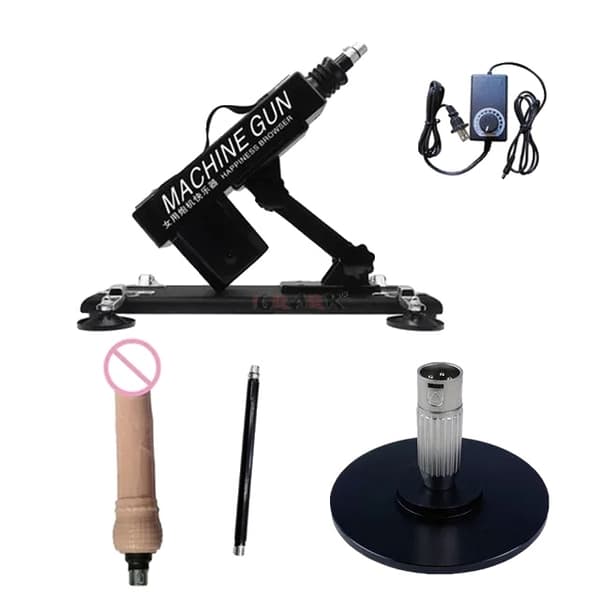 Automatisk Masturbationspump Pistol, Handsfree Drift, Kraftfull Vibrator, Set A Rosa