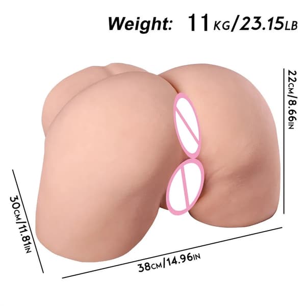 Itsetyydyttäjä-nukke, isot pakarat, keinotekoinen vagina, 15kg iso takapuoli
