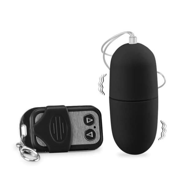 Oeuf Vibrant - KÄRLEK OCH VIBBAR - XL - Fjärrstyrd - 15 vibrationer - Svart silikon