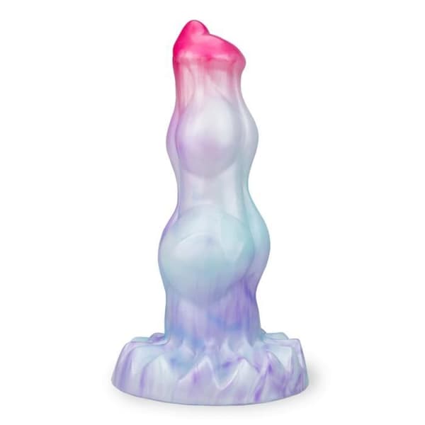Solarix silikon drake sugkopp dildo Flerfärgad