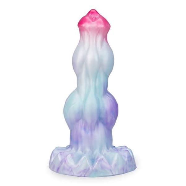 Solarix silikon drake sugkopp dildo Flerfärgad