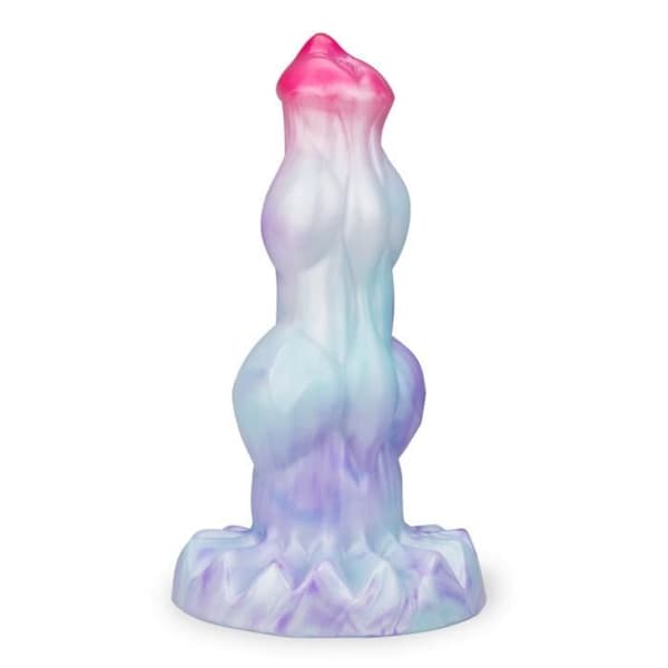 Solarix silikon drake sugkopp dildo Flerfärgad