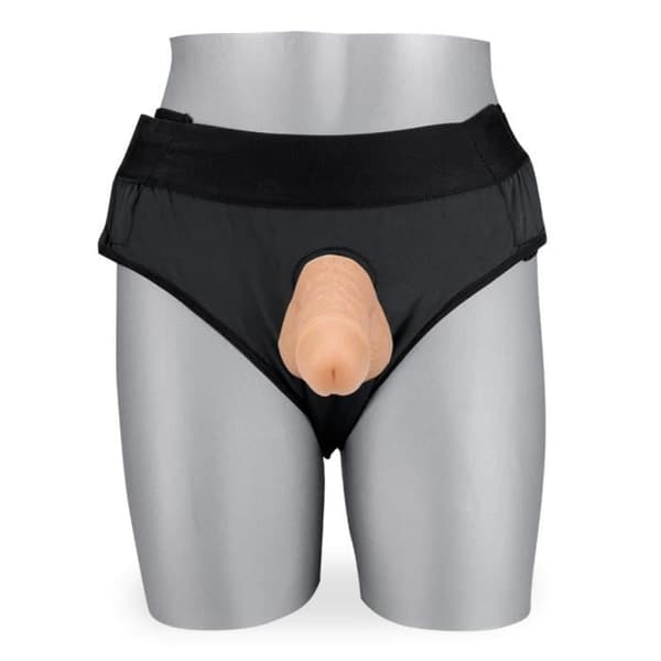 Charles ihålig silikon strap-on dildo 17,0cm