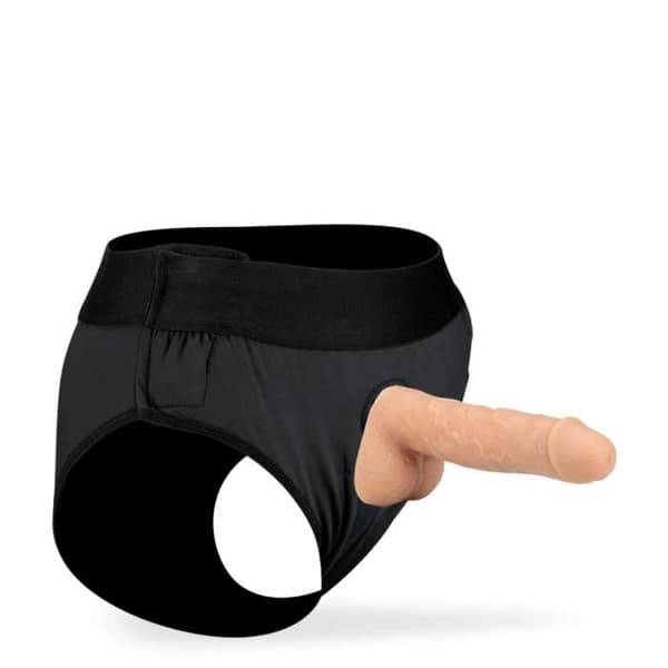 Charles ihålig silikon strap-on dildo 17,0cm