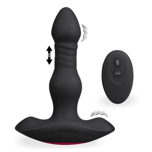 Alto fjärrstyrd analplugg vibration och automatisk fram och tillbaka