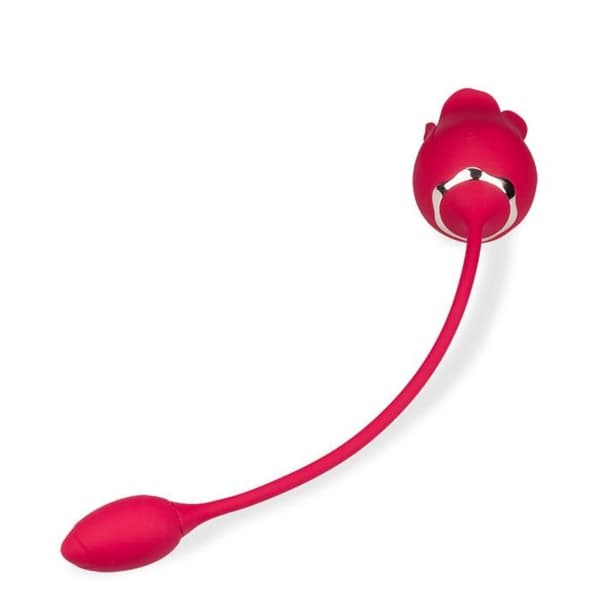 Blommande tunga och vibrerande äggklitorisstimulator