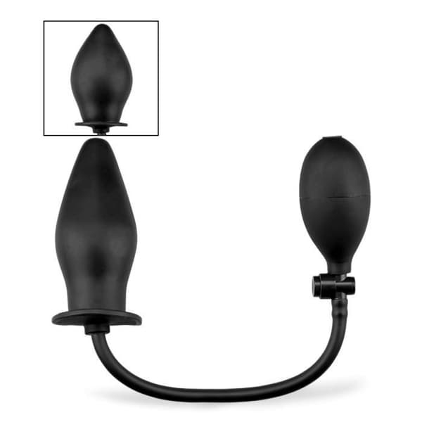 Uppblåsbar analplugg i silikon - Herbert - Diameter 4,6 till 5,1 cm