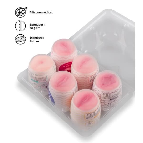 Set med 6 Magic Cat onani ägg - Vita - Onani, Vaginette - Tyst