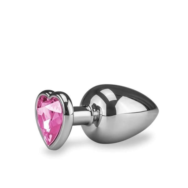 Anal Jewel Rosebud Heart XL Rose Quartz - Diamond Collection