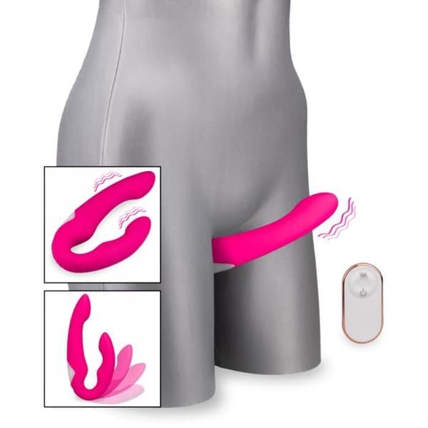 Equality Pink fjärrstyrd strap-on dildo utan sele