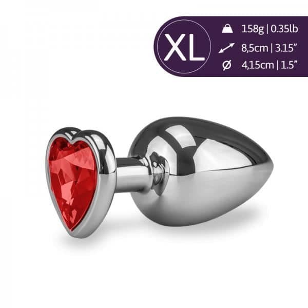 Anal Jewel Rosebud Heart XL Ruby