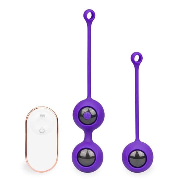 Duo av Feely Dark Purple vibrerande geishabollar