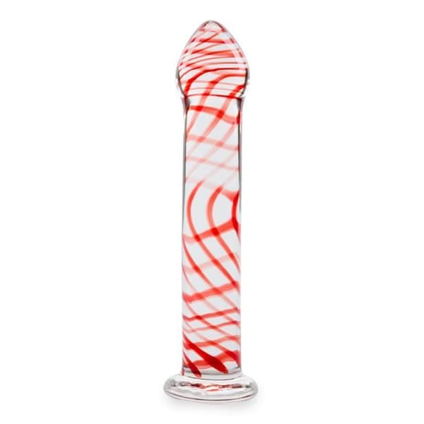 Röd Perfection Glas Dildo