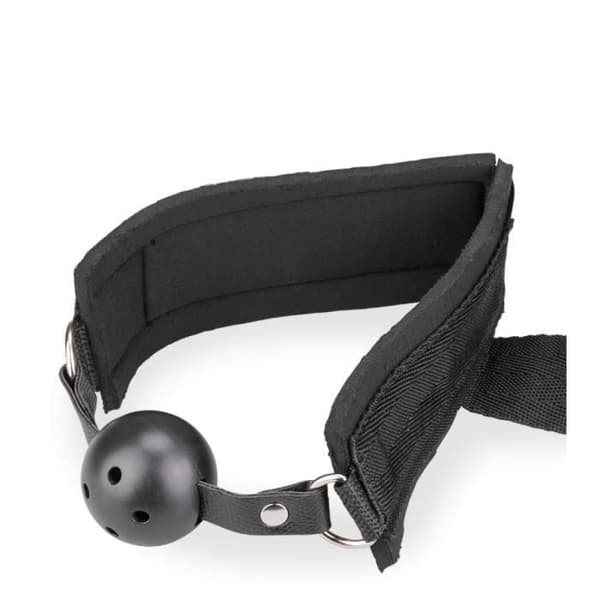 Gag ball gag med handledsfäste - LOVE AND VIBES Collection Black