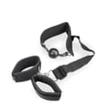 Miniatyrbild 4 av 4: Gag ball gag med handledsfäste - LOVE AND VIBES Collection Black