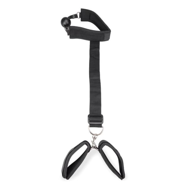 Gag ball gag med handledsfäste - LOVE AND VIBES Collection Black