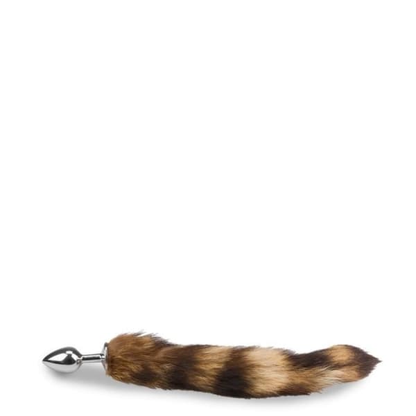 Analplugg - Brun - Lustig kattsvans - Aluminium - Nybörjare - 37 cm