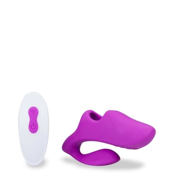 Fjärrstyrd vibrerande finger dubbelstimulering Ginger - LOVE AND VIBES Purple Collection