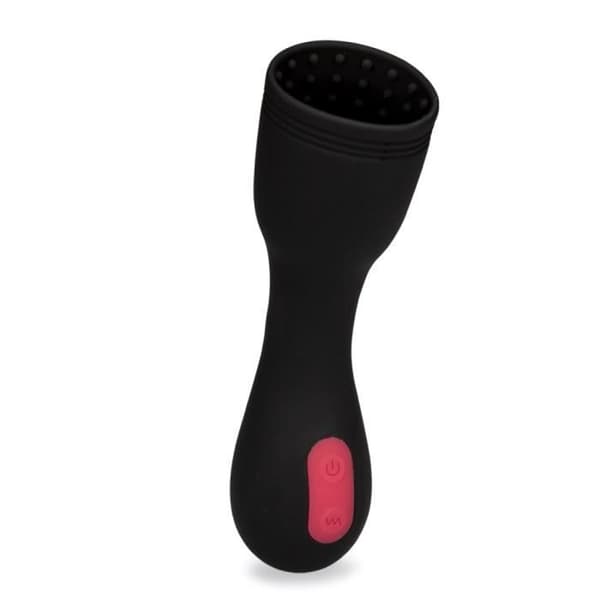 Masturbator för glans med vibration Hedgar 9 lägen - Kollektion Shake-Me Babe Svart