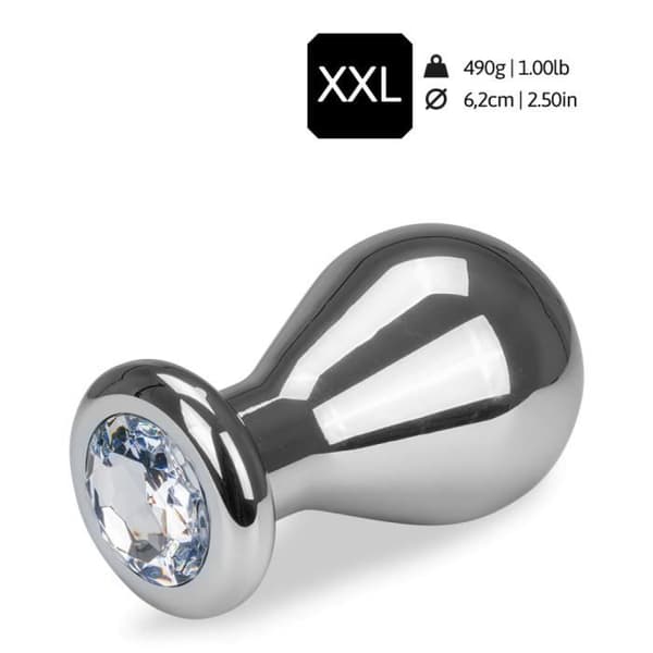 Stor diameter rosebud anal juvel - 3 storlekar - Diamond XXL Collection