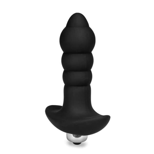 Bubbelvibrerande analplugg - Plug and Play Collection Black